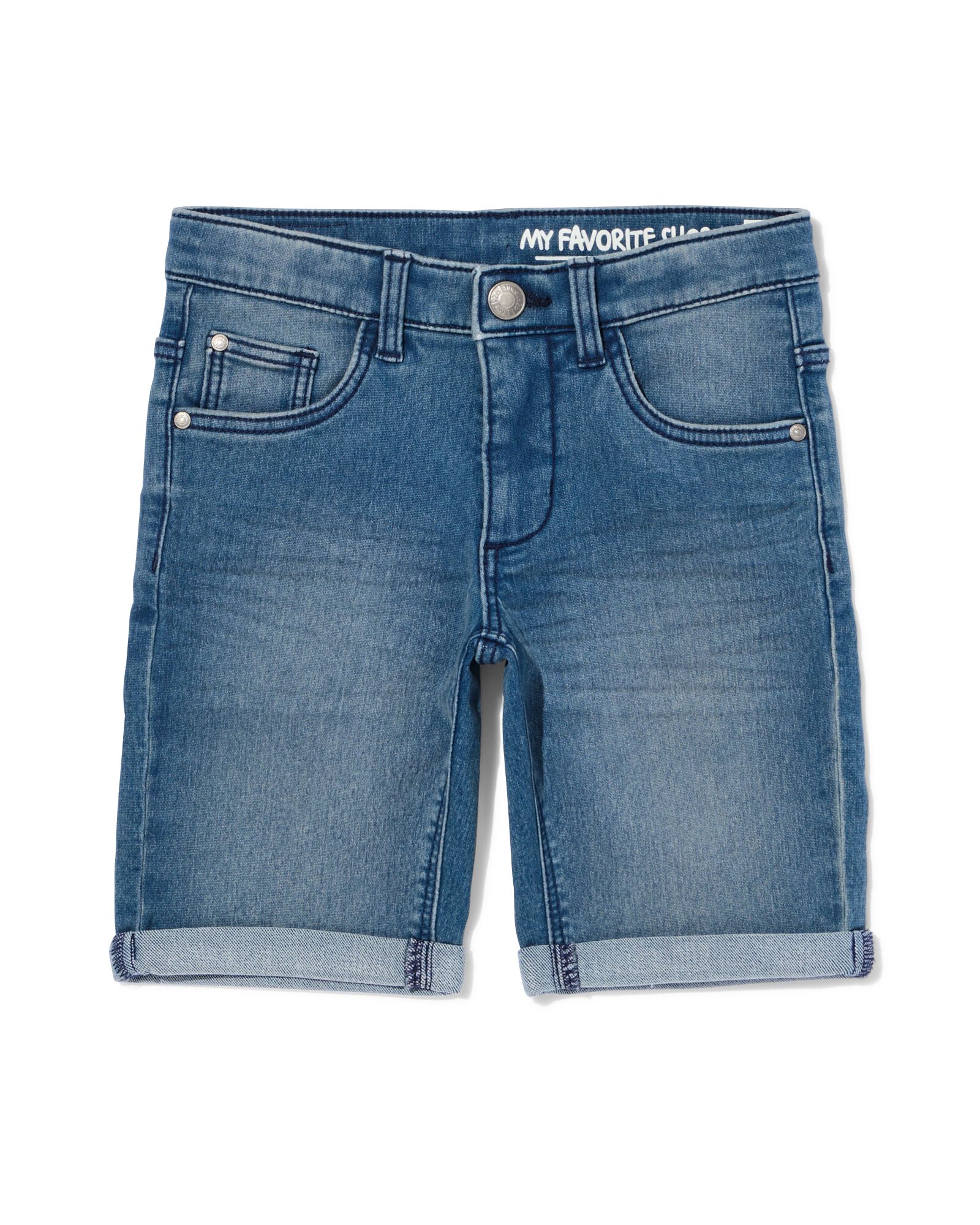 short enfant jogdenim bleu moyen bleu moyen - 30779724MIDBLUE - HEMA