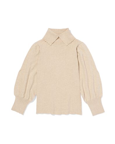 pull enfant maille fine manches bouffantes rose rose - 30837508PINK - HEMA