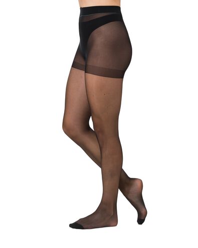 pantys glanzend 15denier - 2 stuks zwart zwart - 1000000758 - HEMA