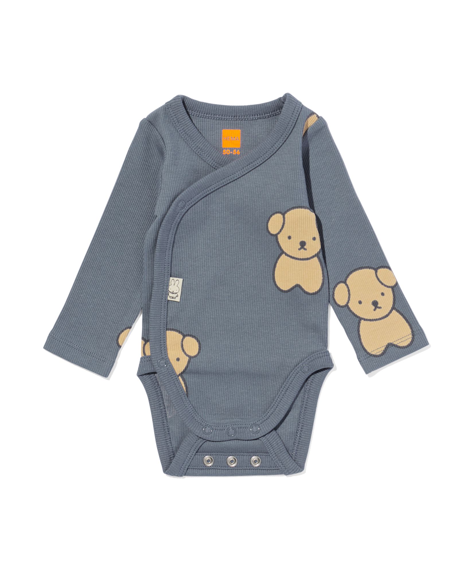 body de croissance b&eacute;b&eacute; miffy c&ocirc;tel&eacute; avec stretch gris - 33409020GREY - HEMA