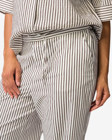 damesbroek Sally wide fit seersucker strepen - 36209051 - HEMA