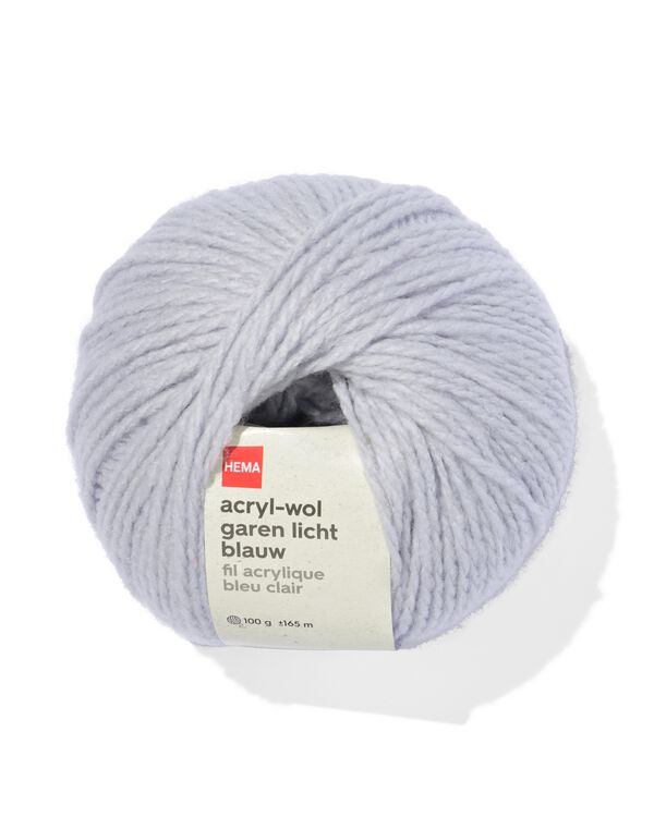 fil de laine acrylique bleu clair 100g 165m - 60760048 - HEMA