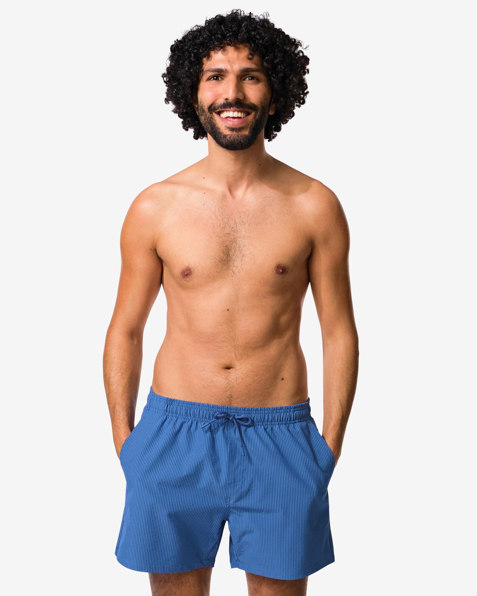 maillot de bain homme Pieter seersucker bleu clair bleu clair - 22100120LIGHTBLUE - HEMA