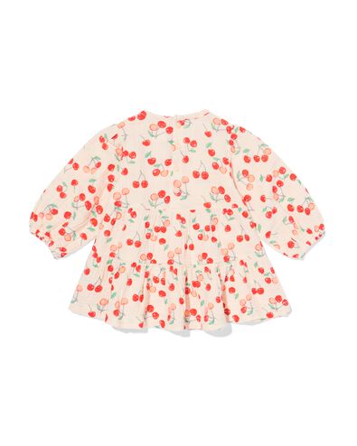 robe b&eacute;b&eacute; mousseline cerises &eacute;cru &eacute;cru - 33066770ECRU - HEMA