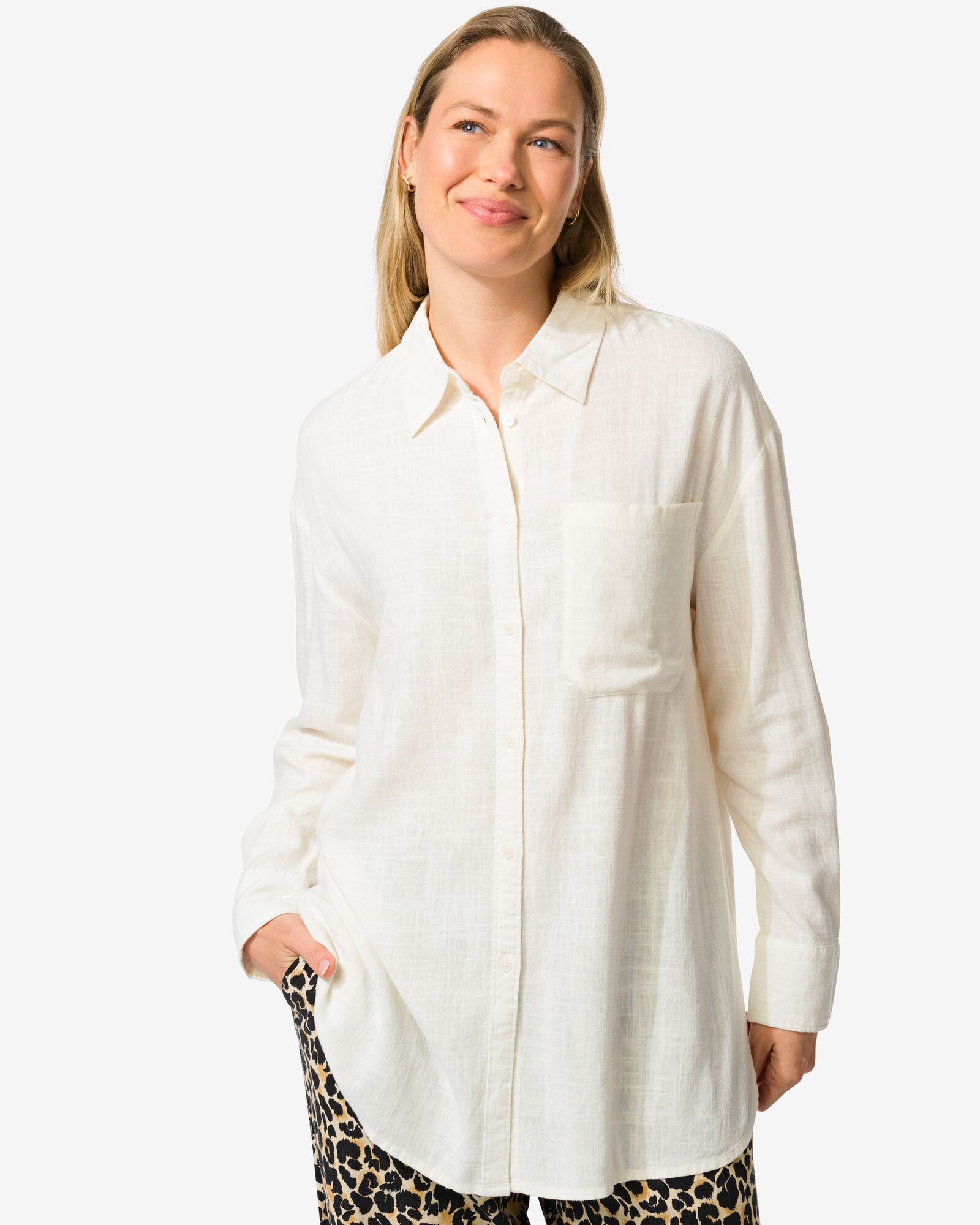 damesblouse Lizzy wit - 36201075WHITE - HEMA