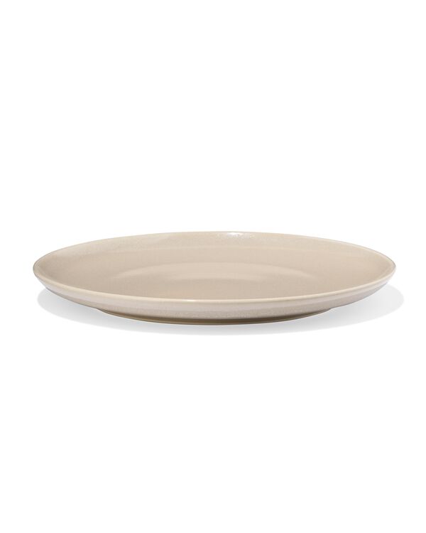 assiette ronde PUUR &Oslash; 26 cm gla&ccedil;ure r&eacute;active beige - 9650172 - HEMA
