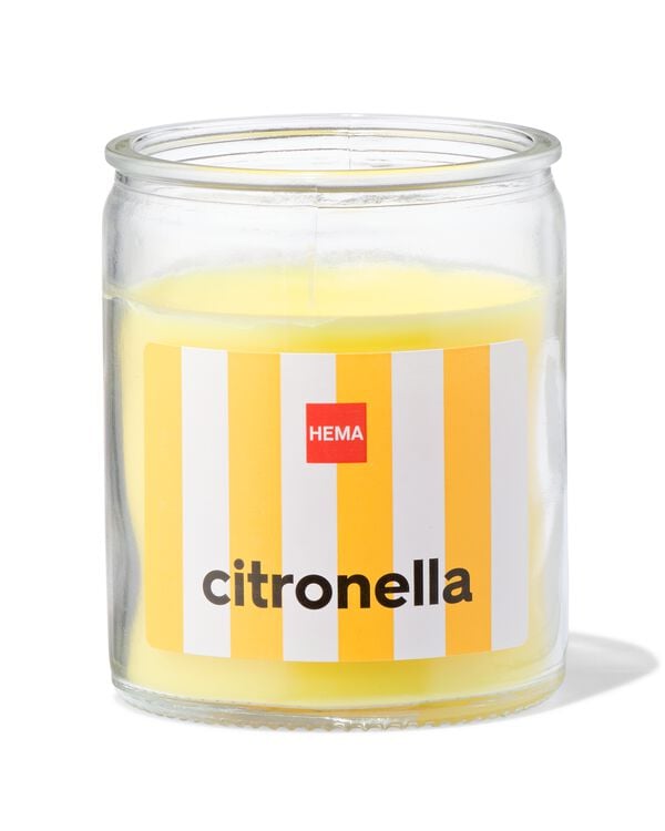 bougie parfum&eacute;e citronnelle dans un verre &Oslash;6.5x8 - 13502928 - HEMA