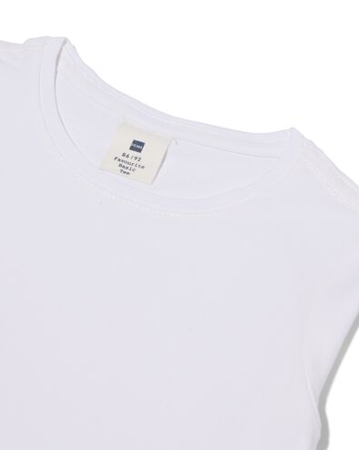 2 t-shirts enfant blanc 146/152 - 30843654 - HEMA