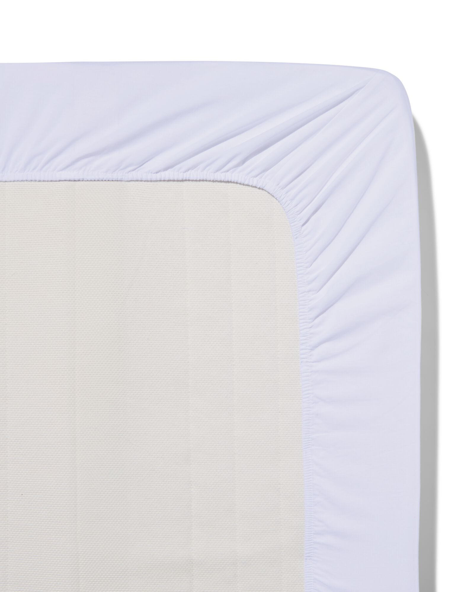 drap-housse surmatelas 200x220 cm coton doux blanc - 5180075 - HEMA