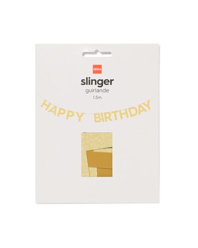 slinger happy birthday goud  - 14240104 - HEMA
