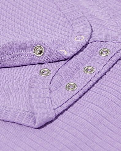 body b&eacute;b&eacute; &eacute;volutif bambou c&ocirc;tel&eacute; avec stretch animaux - lot de 2 lavande - 33317340LAVENDER - HEMA