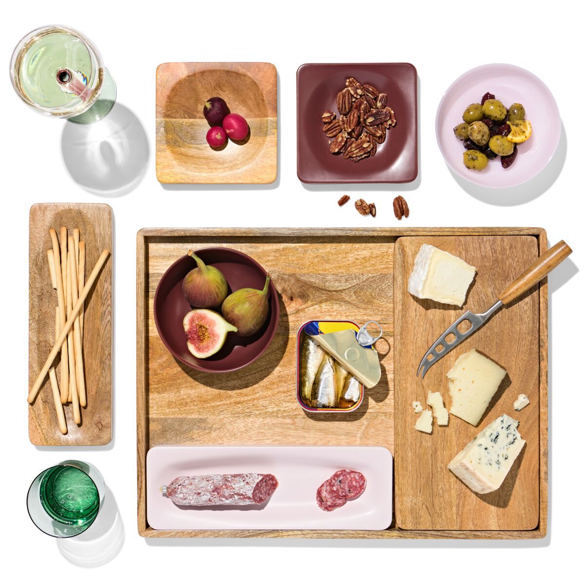 borrelplank serveerset - 202153 - HEMA