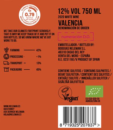 Neleman chardonnay sauvignon blanc - 0,75 L - 17370112 - HEMA