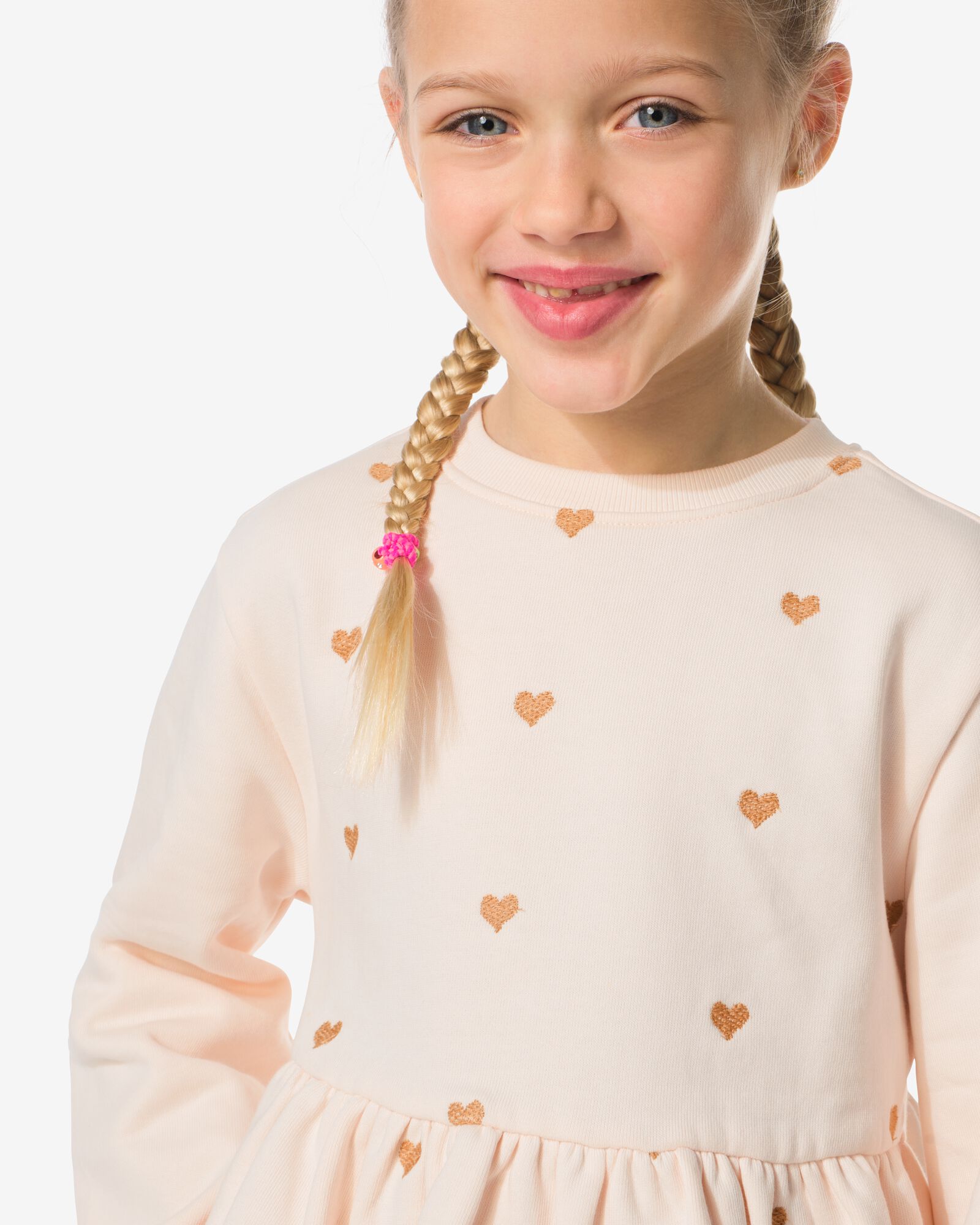 kindertrui sweatstof bloemen ecru ecru - 30842909ECRU - HEMA