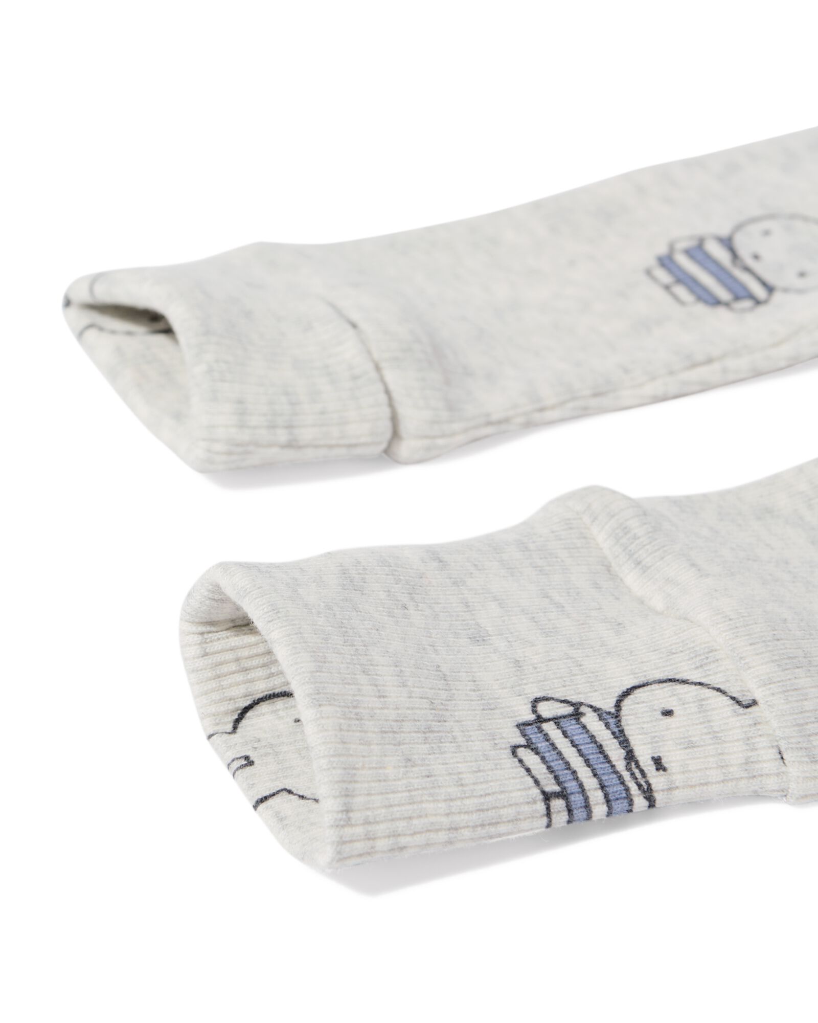 legging Miffy &eacute;volutif c&ocirc;tel&eacute; nouveau-n&eacute; gris chin&eacute; gris chin&eacute; - 33433520GREYMELANGE - HEMA