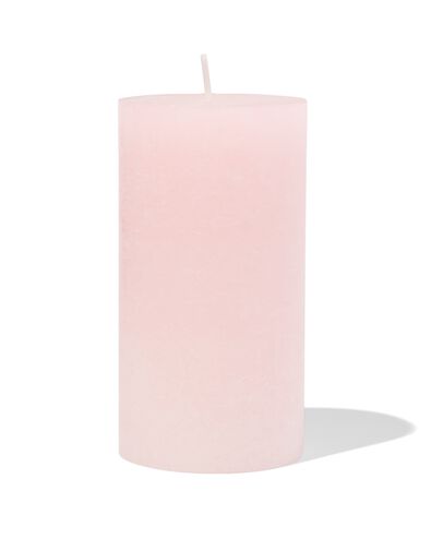 bougies rustiques rose p&acirc;le 7 x 13 - 13504108 - HEMA