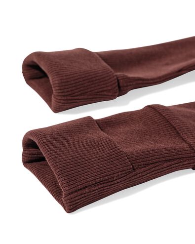 newborn meegroei legging LENZING™ ECOVERO™ rib donkerbruin donkerbruin - 33429120DARKBROWN - HEMA