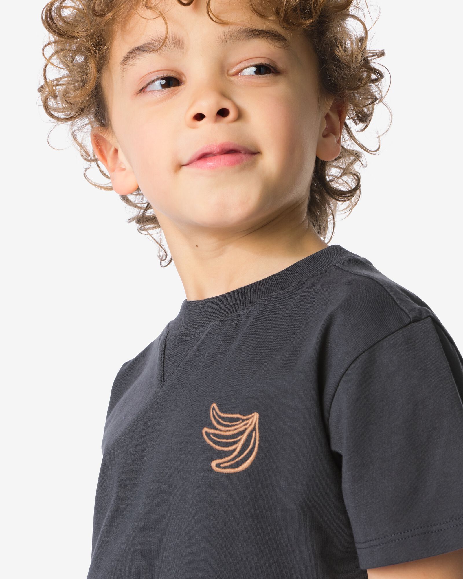 Kinder-T-Shirt dunkelgrau dunkelgrau - 30715603DARKGREY - HEMA