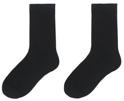 2 Paar Damen-Socken mit Bambus, nahtlos schwarz schwarz - 1000028915 - HEMA