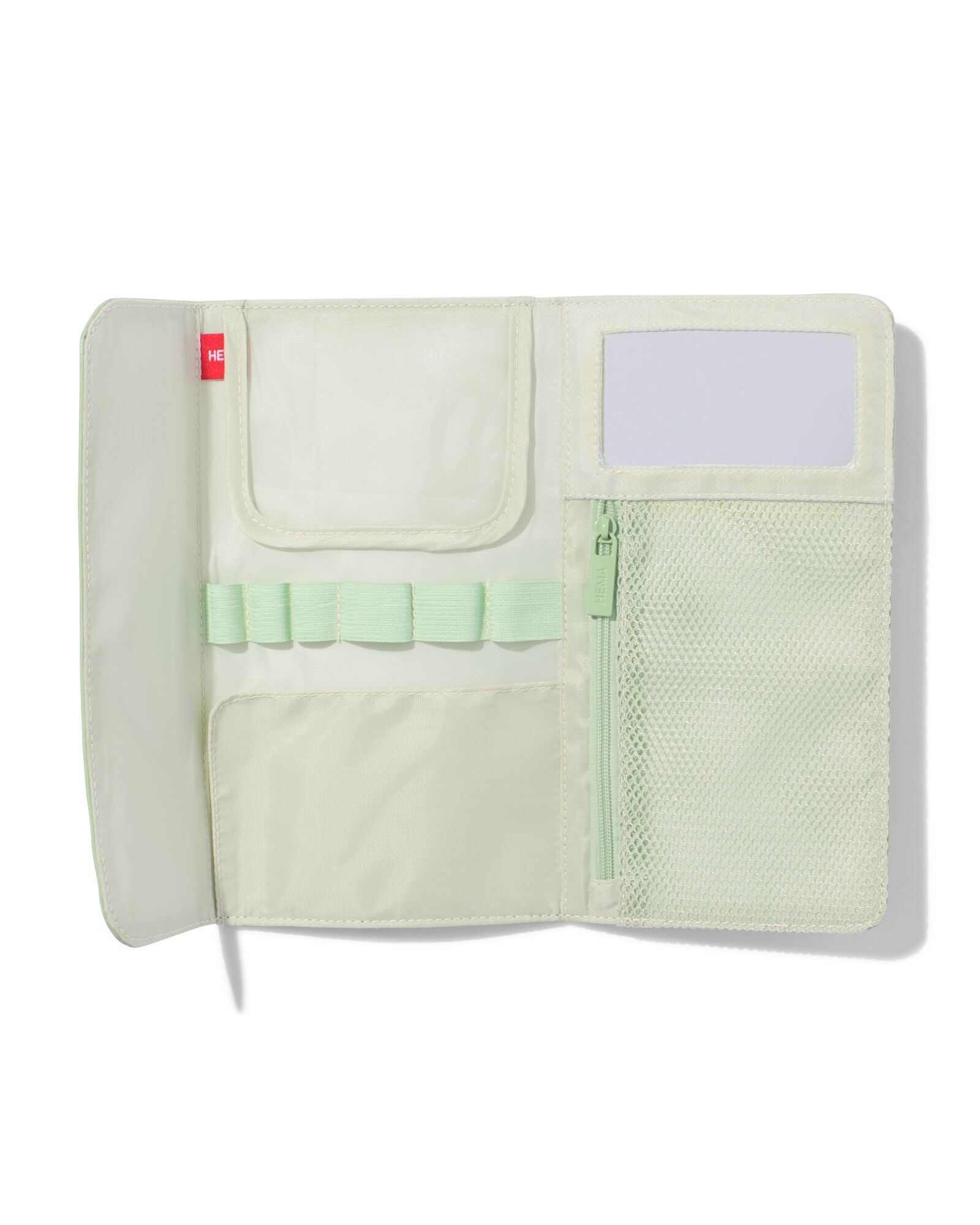 trousse pour pinceaux de maquillage vert - 11201044 - HEMA