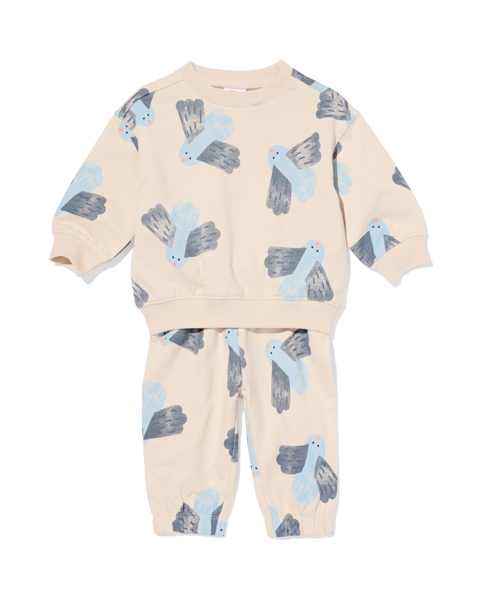 Babybekleidungs-Sweatset, bequeme Passform, Tiere ecru - 33185470ECRU - HEMA