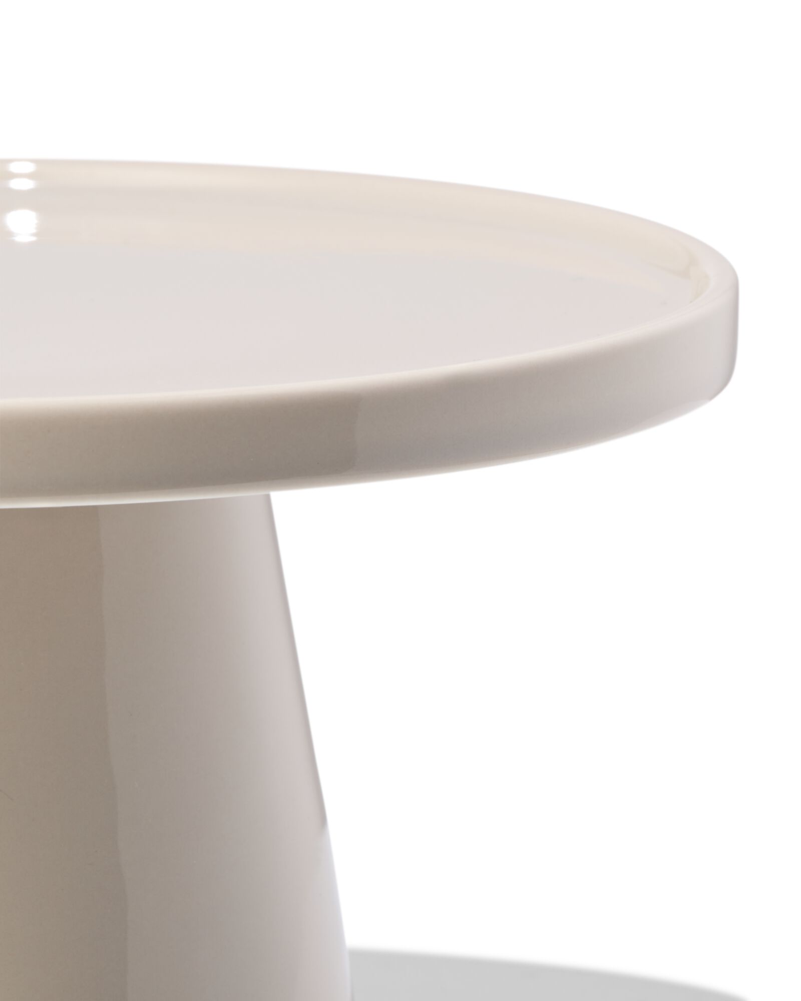 taartplateau ⌀18x8cm KNAP new bone grijs - 9650319 - HEMA