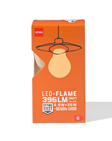 led poire smd flamme E27 4.9W 396lm - 20000070 - HEMA