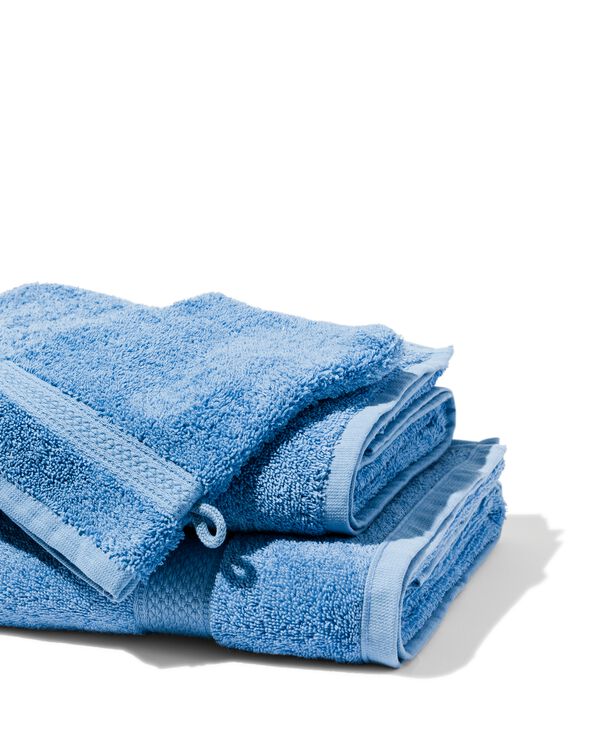 handdoek 70x140 zware kwaliteit - middenblauw - 5200714 - HEMA