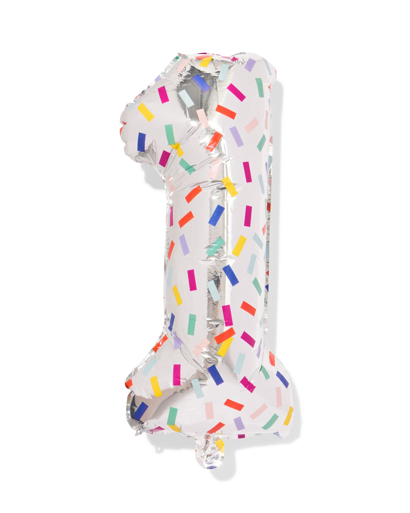 ballon aluminium chiffre 1 60cm confetti - 14260058 - HEMA