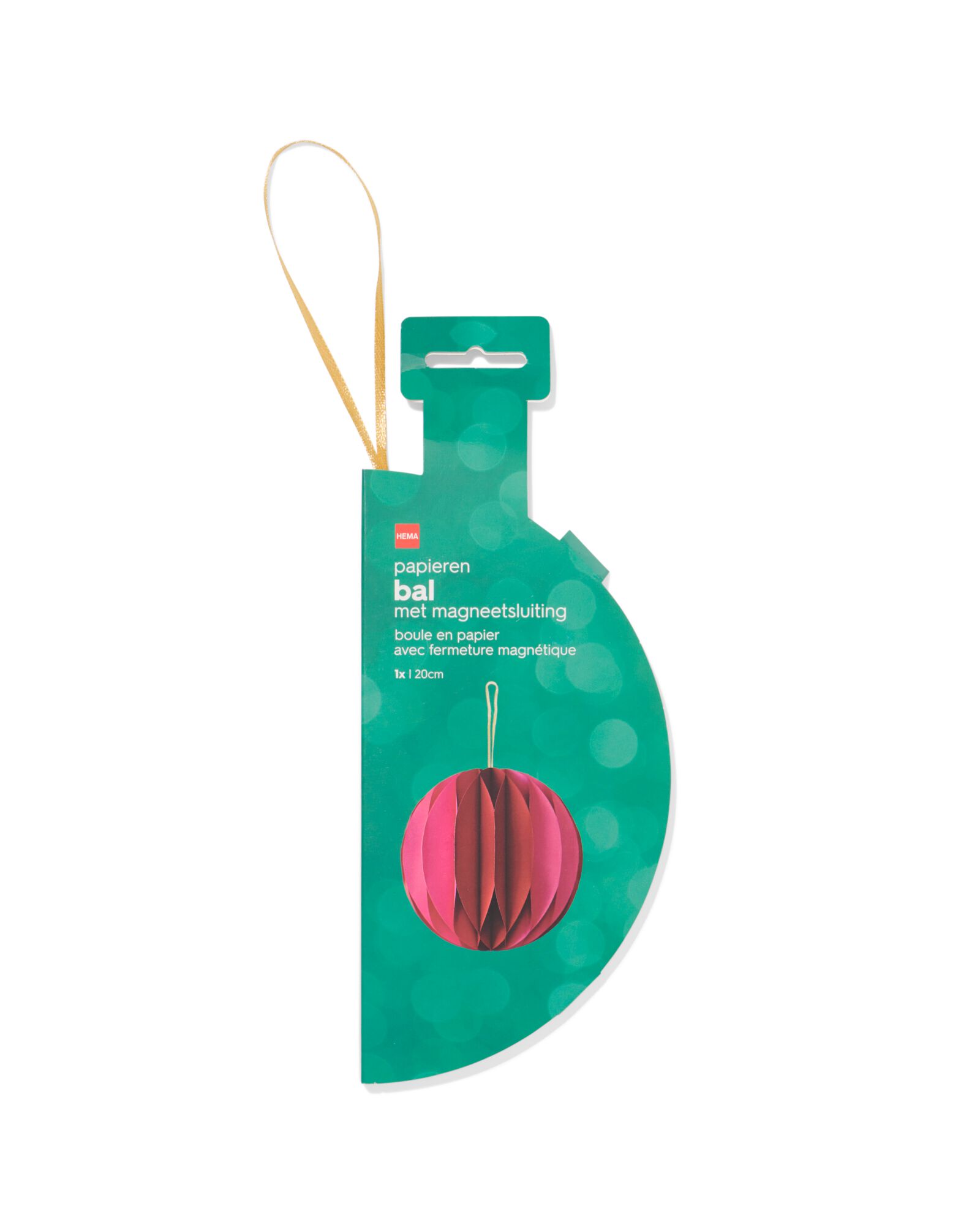 honeycomb bal 20cm papier roze - 25100292 - HEMA
