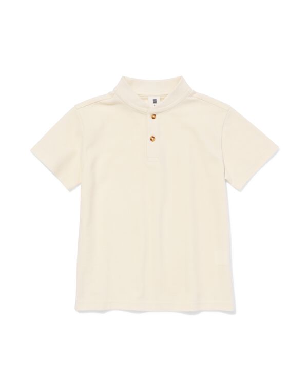 kinder T-shirt wafel ecru ecru - 30719823ECRU - HEMA