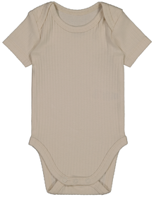 2er-Pack Baby-Bodys, gerippt, Bambus/Elasthan braun braun - 1000030063 - HEMA