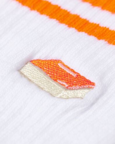 chaussettes avec tompouce orange blanc 27/30 - 4220564 - HEMA