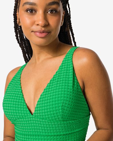 Damen-Badeanzug mit Rückenverschluss grün S - 22350337 - HEMA