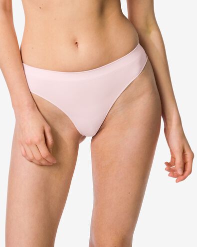 string femme sans coutures microfibre rose p&acirc;le - 19606454LIGHTPINK - HEMA