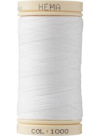 fil à coudre coton 500m blanc - 1461500 - HEMA
