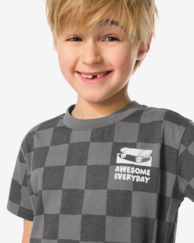 Kinder T-Shirt mit Farbblockmuster dunkelgrau dunkelgrau - 30713201DARKGREY - HEMA