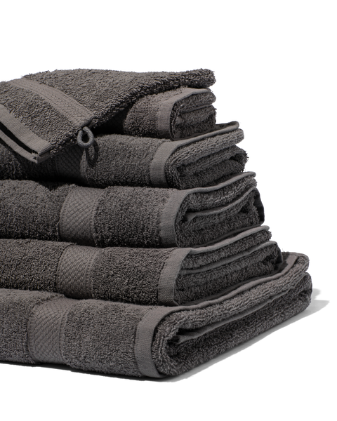 serviettes de bain - qualité supérieure gris foncé gris foncé - 1000015180 - HEMA