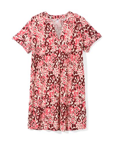 Damenkleid Sola mit Leinen, Grafik rot - 36279070RED - HEMA