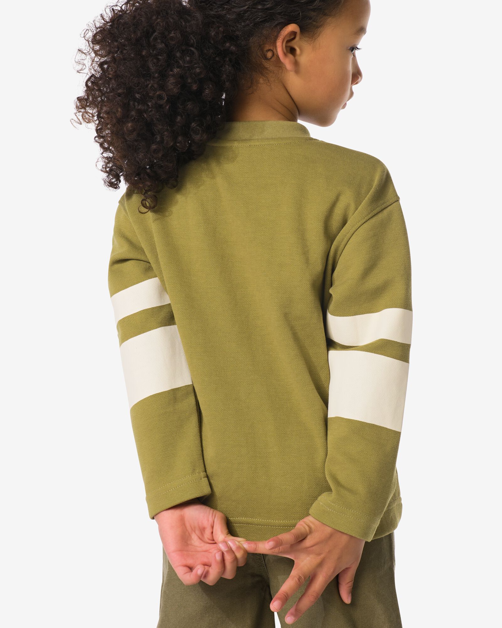 t-shirt enfant rayures olive olive - 30711107OLIVE - HEMA