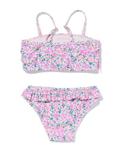 Kinderbikini mit Blumen und R&uuml;schen lila lila - 22260410LILAC - HEMA