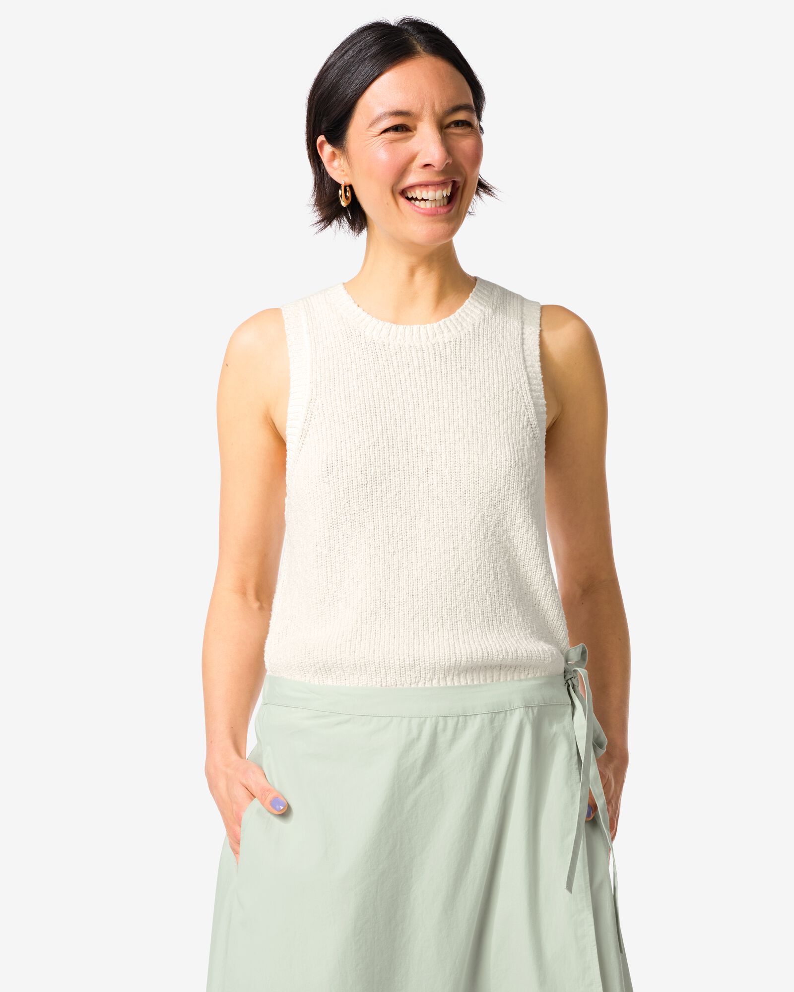 damestrui Faya fijngebreid wit wit - 36204770WHITE - HEMA