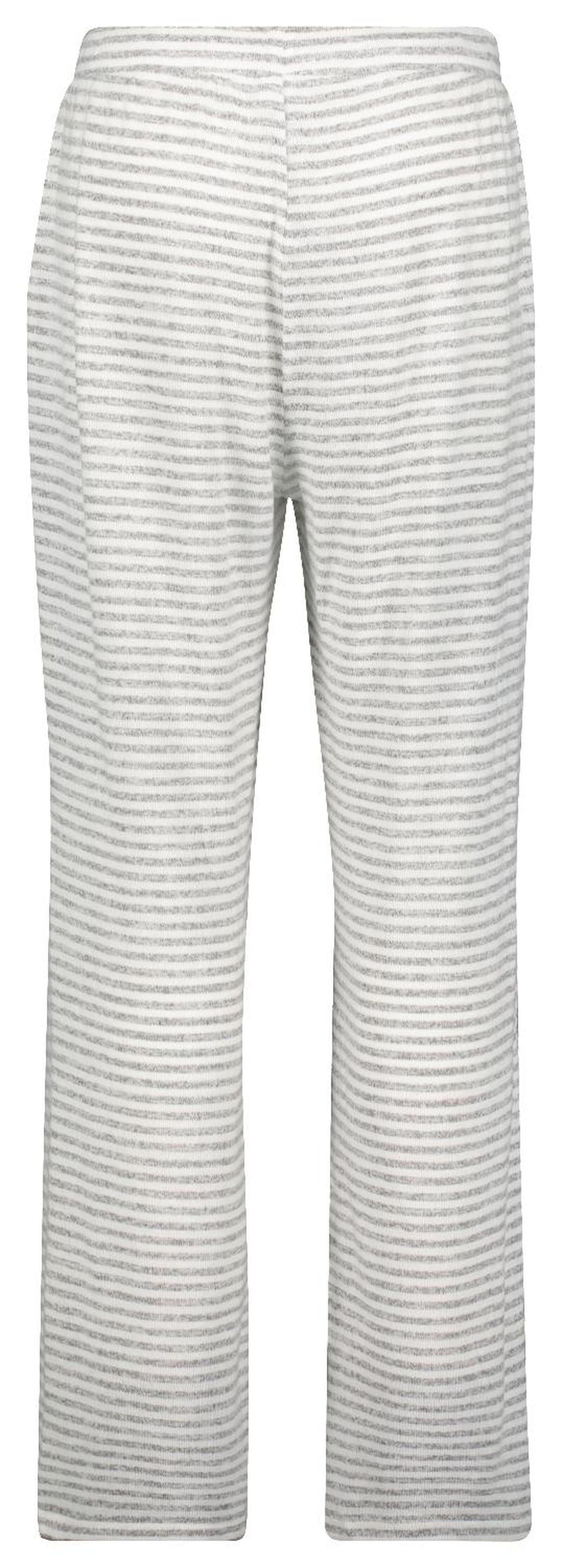 pantalon de pyjama femme viscose rayure gris chiné L - 23421903 - HEMA