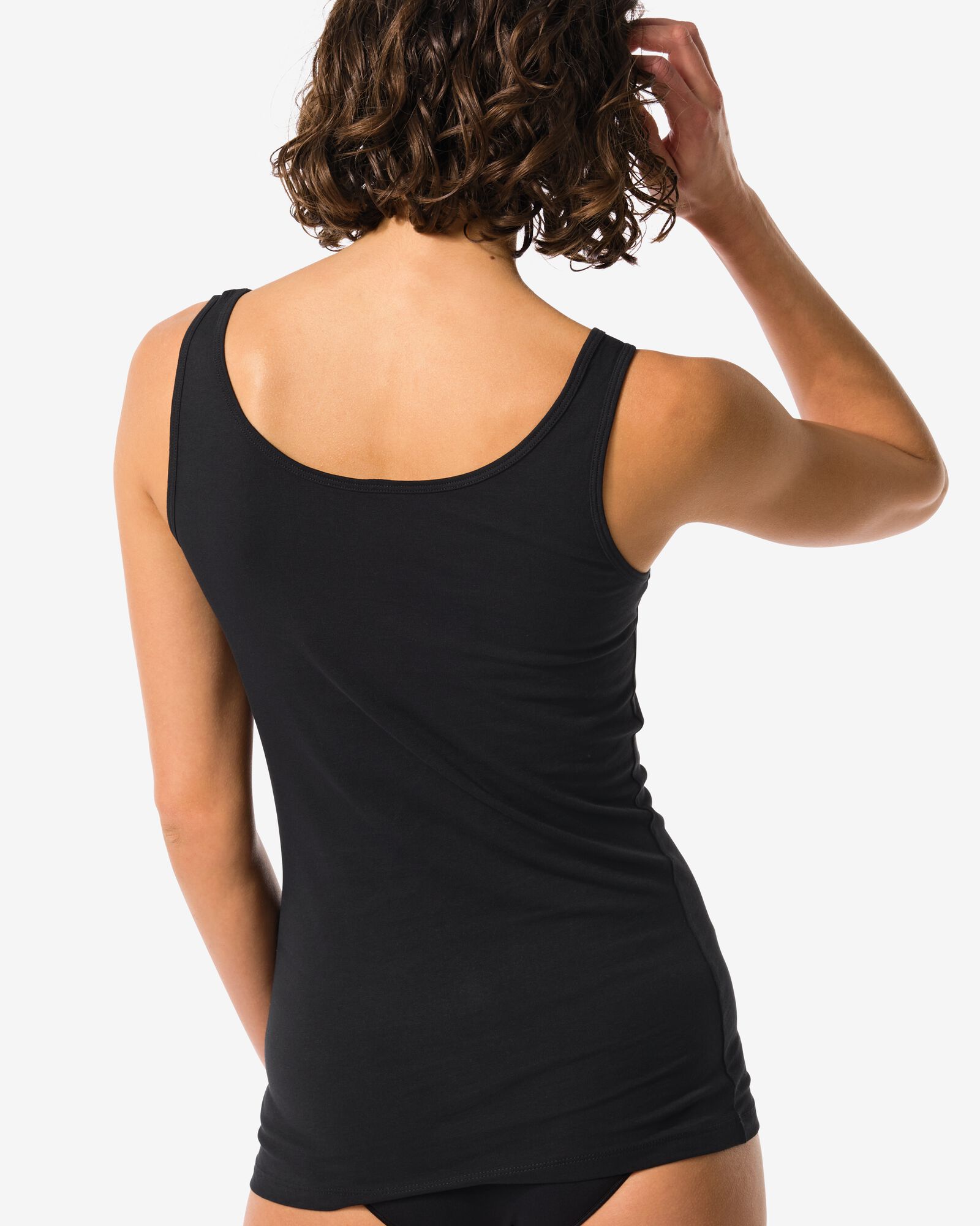 dames singlet zwart S - 19681002 - HEMA