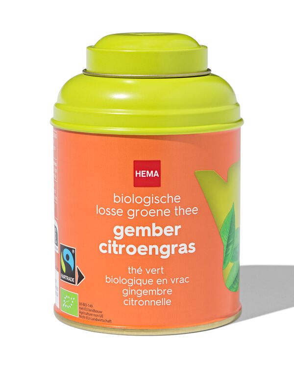 Gr&uuml;ner Bio-Tee Ingwer-Zitronengras, 75 g in Vorratsdose  - 17190310 - HEMA