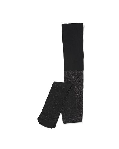 Kinder-Strumpfhose, 90 Denier, Glitzer schwarz schwarz - 4380170BLACK - HEMA