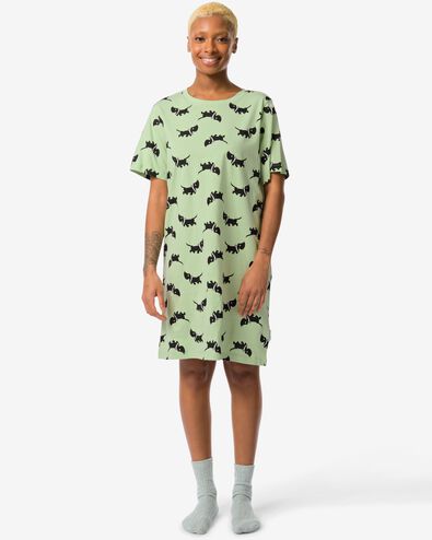 chemise de nuit femme takkie coton vert clair XL - 23490052 - HEMA