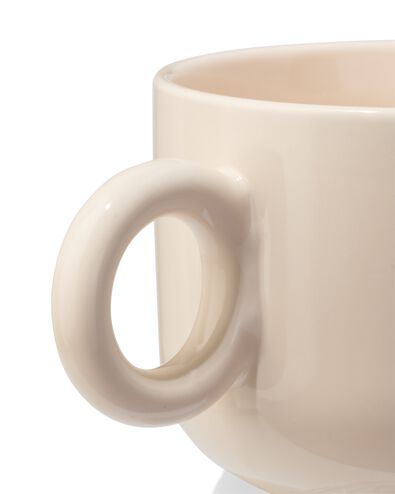 mug &agrave; th&eacute; 480ml fa&iuml;ence beige &eacute;toiles - 61100280 - HEMA