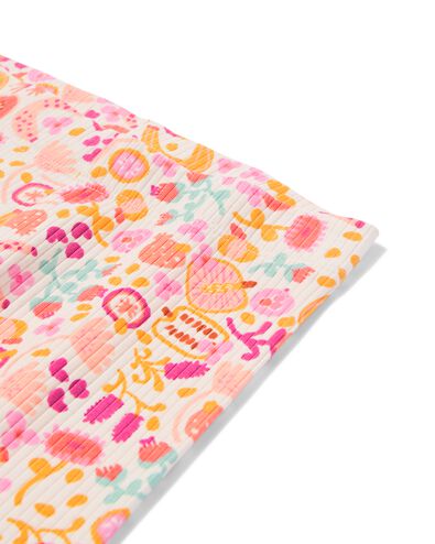 Kinderbekleidungsset gerippt mit Blumen korallfarben korallfarben - 30848005CORAL - HEMA