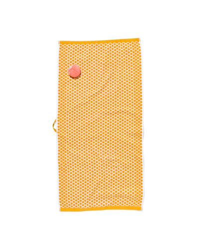 serviette de bain de qualité épaisse jaune ocre serviette 50 x 100 - 5220026 - HEMA